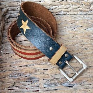 Stylish Star-Embellished Leather Belt